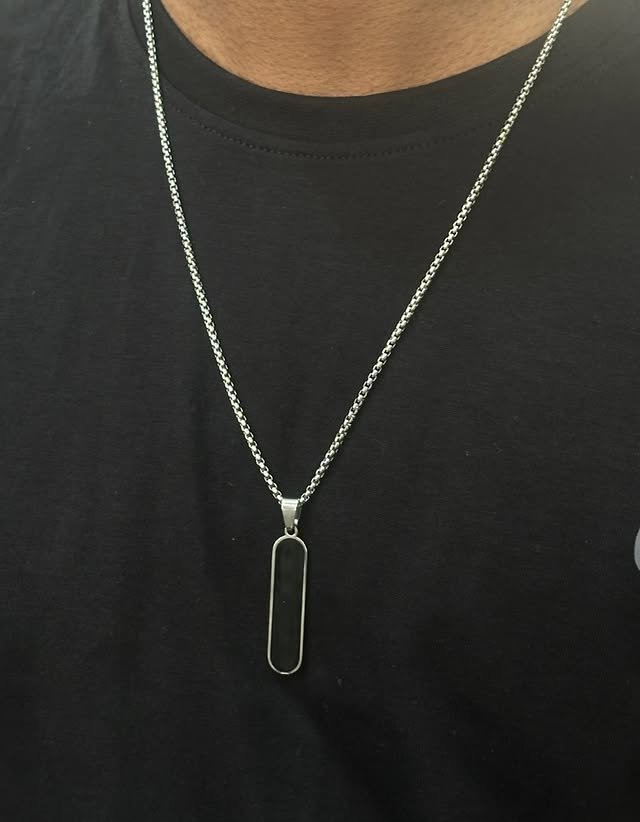 Minimal long pendant men’s neck chain with premium finish – Best Mens Accessories Shop In Malappuram